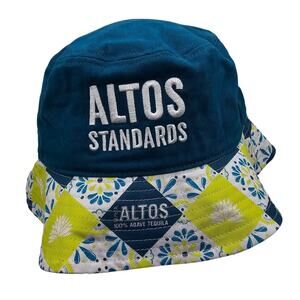 ALTOS STANDARDS Tequila Bucket Hat Blue Green Embroidered